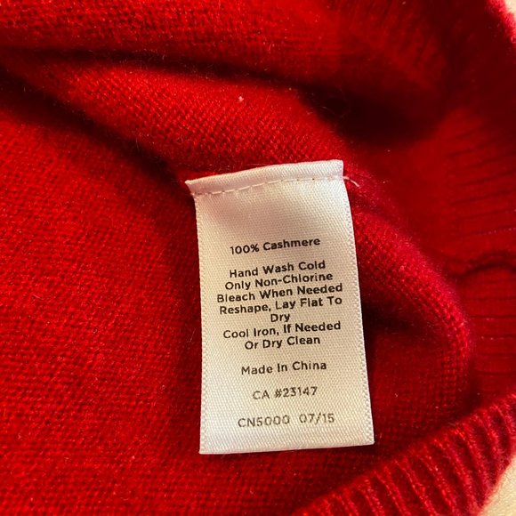 ✨🌹Talbots Red Cashmere Sweater🌹✨ - Picture 6 of 6